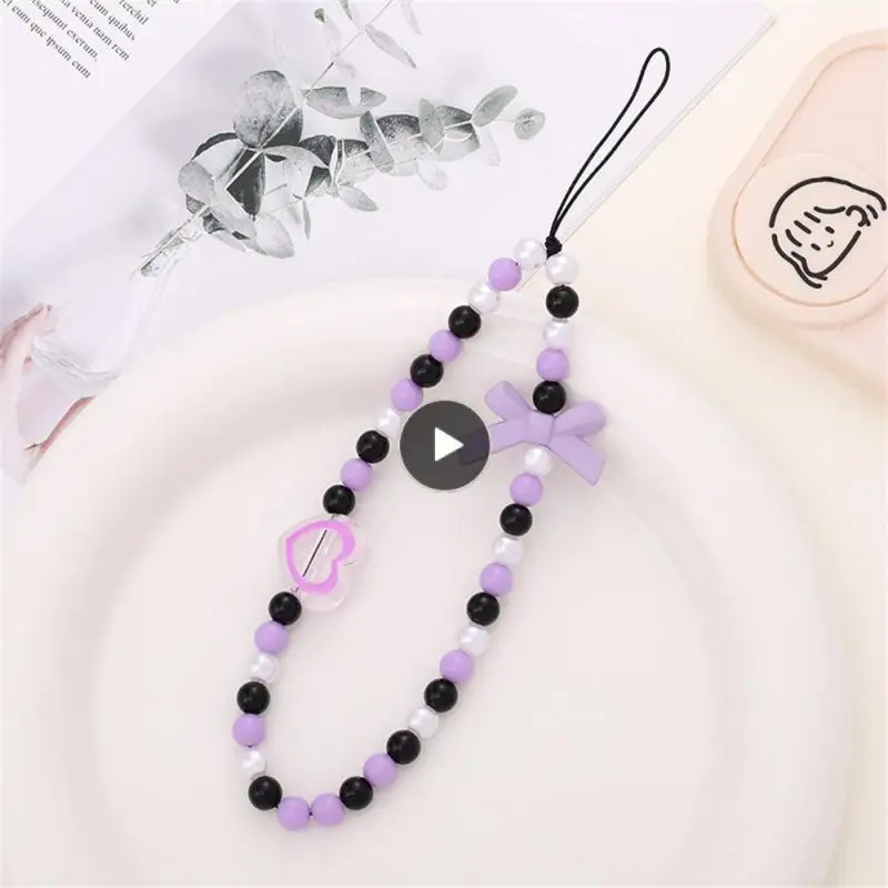 

Portable Mobile Phone Cord Fashion Simple Anti-fall Practical The New Decorations Wear-resistant Beaded Durable Cell Phone