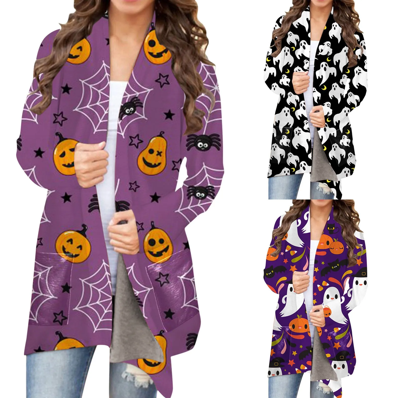 Long Sleeve Cardigan For Women Fall Open Front Cardigan With Pockets Lightweight Cardigans Casual Duster Outer For Women