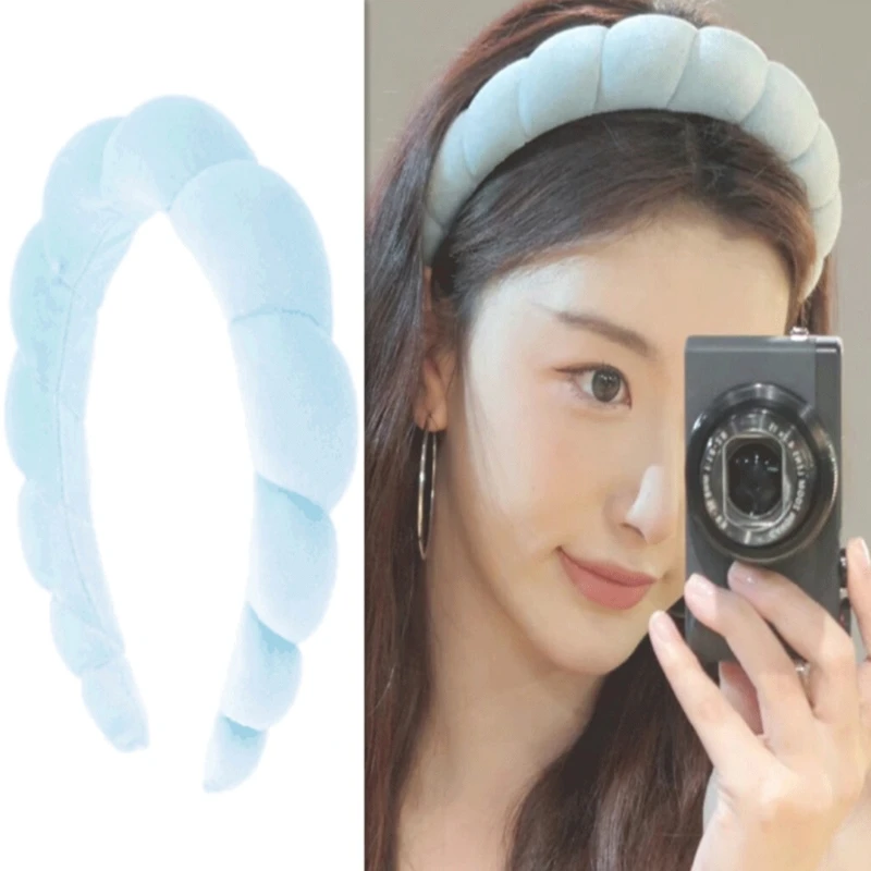 

Velvet Headband Hairhoop Skincare Headband Spa Headband For Washing Face Sponge Hairband Non Slip Yoga Sweatband Headban