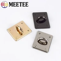 20pcs meetee 2227mm mirror surface od ring side clip buckle square hardware hook accessories diy bag handbag handles connector