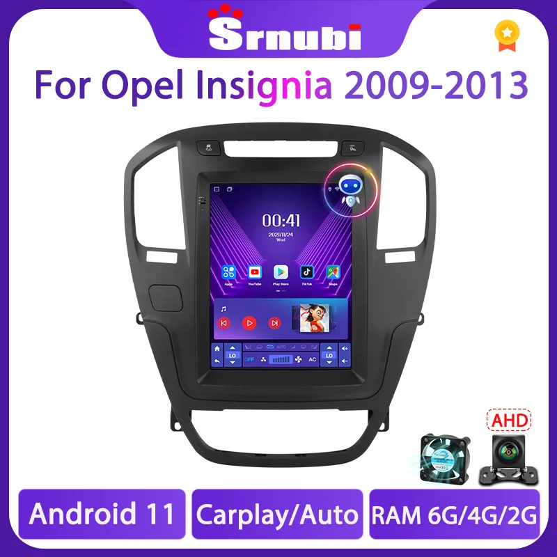 Автомагнитола Srnubi 2 Din Android 11 мультимедийный видеоплеер для Opel Insignia Buick Regal 2009 - 2013
