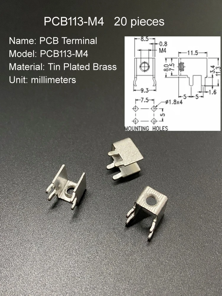 Клеммы SZBOYICH латунные винтовые M3 M4