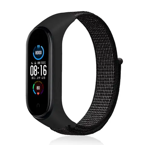 Ремешок нейлоновый для Mi Band 3/4/5/6, спортивный дышащий браслет для Mi Band 3 4 5 6, сменный Браслет