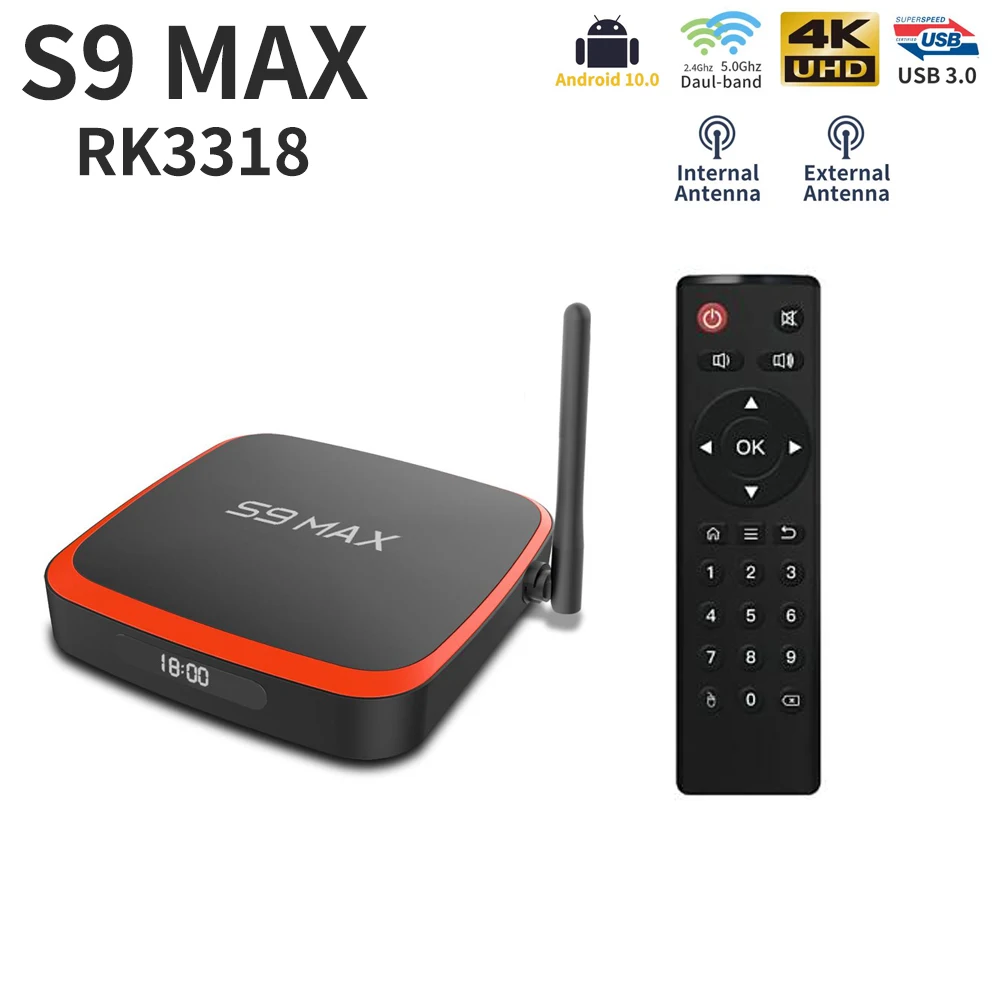 

Приставка Смарт-ТВ, Android 10, 4 + 64 ГБ, 2,4 ГГц, Wifi