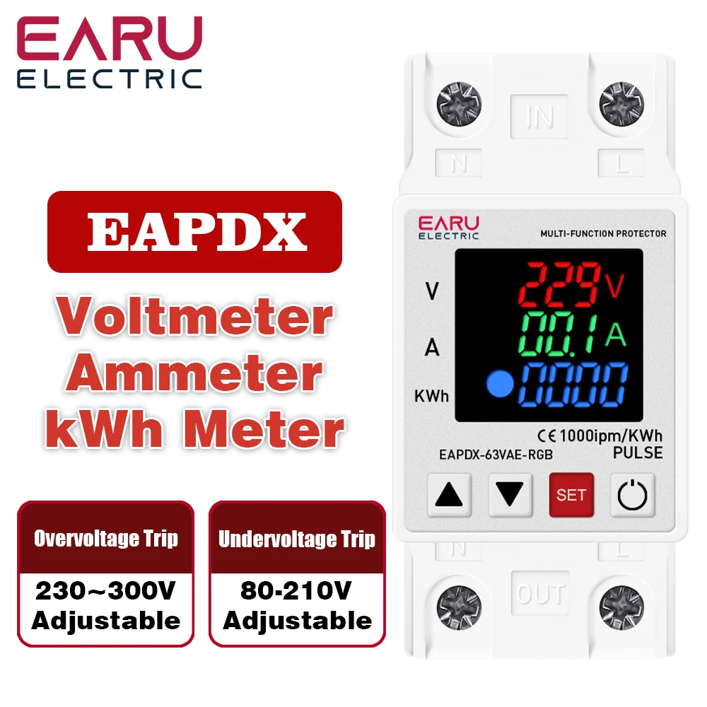 

EARUELECTRIC EAPDX-63V AE Устройство защиты от перенапряжения 1-63А 230В
