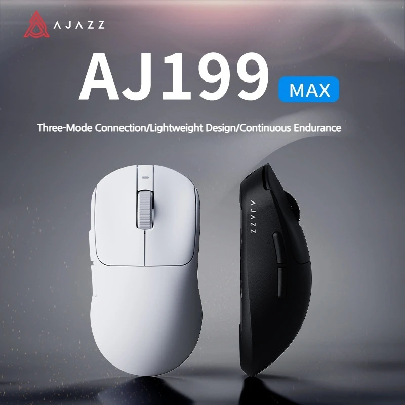 AJAZZ AJ199 MAX Проводная беспроводная Bluetooth тремодовая мышь PAW3395 Легкая