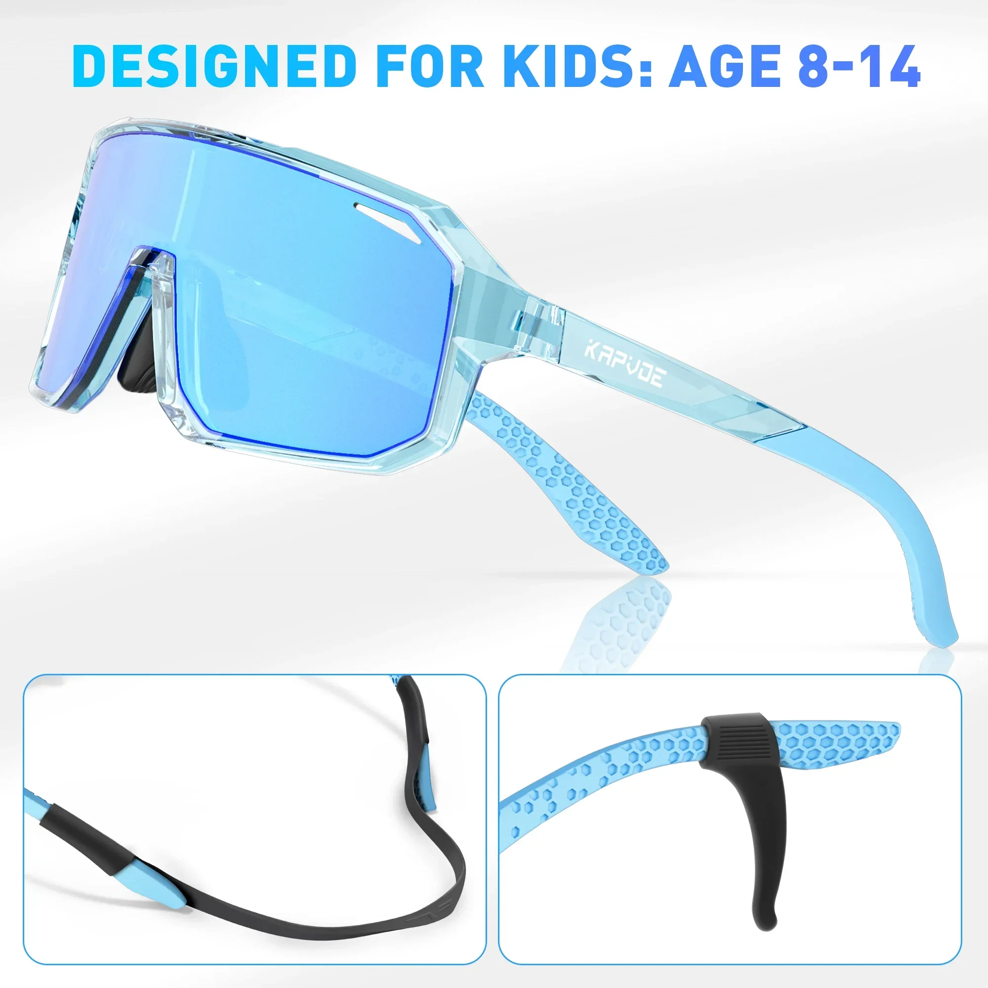 Kapvoe UV400 очки маленького размера для мальчиков и девочек модные уличные 2024 детские