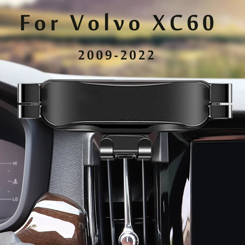 LHD Car Phone Holder For Volvo XC60 2012 2015 2018 2022 2021 Car Styling Bracket GPS Stand Rotatable Support Mobile Accessories
