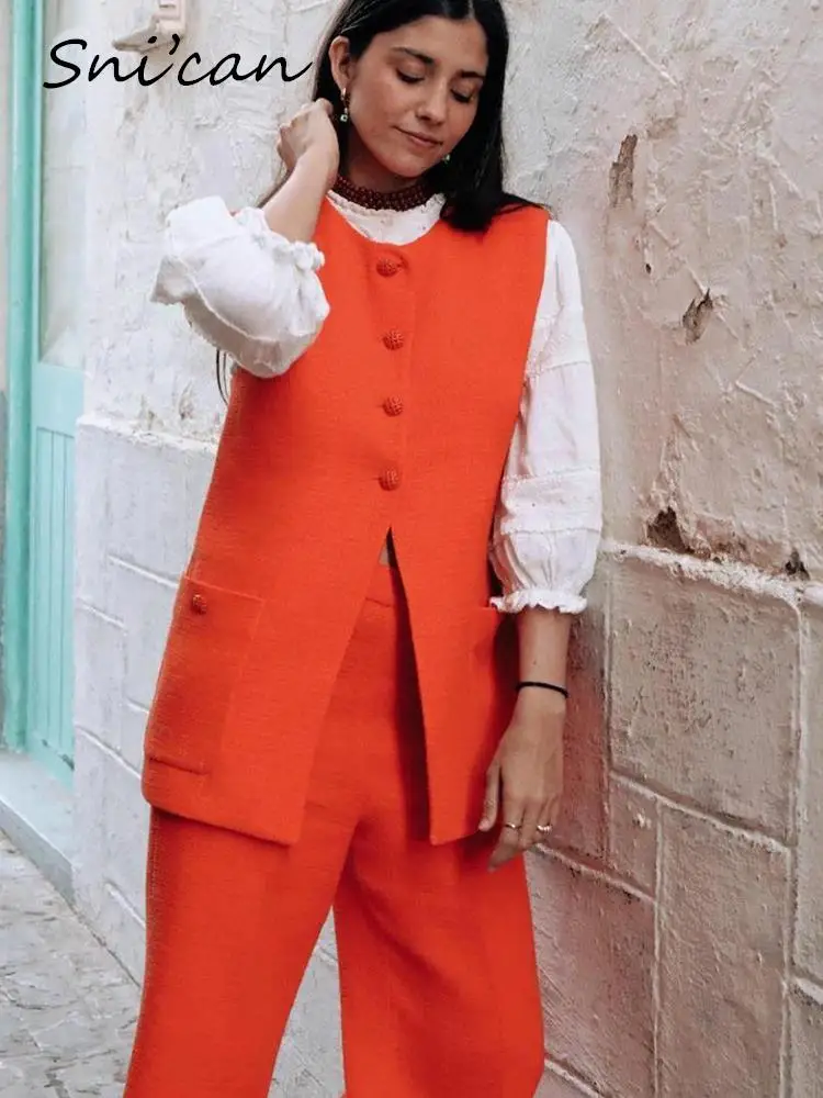 

Куртка женская шерстяная твидовая без рукавов, модный однобортный Повседневный Топ с карманами, верхняя одежда, жилет, весна-осень 2022