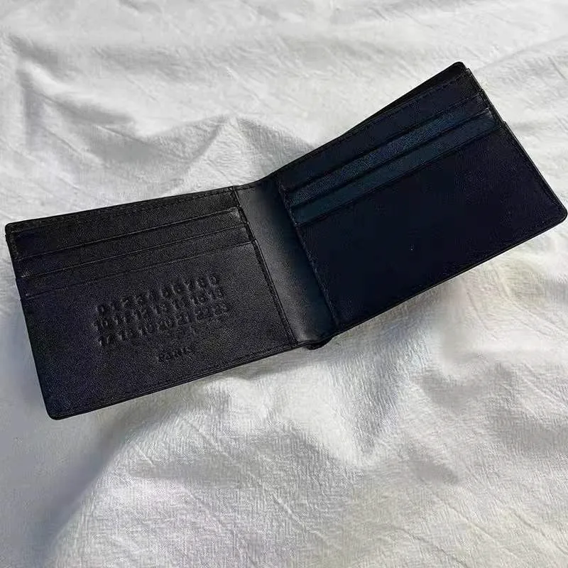 Margiela Wallets Men Women 22SS Luxury Brand MM6 Top Layer Cowhide Multi Card Slot Simple Logo Fashion Coin Purse Business
