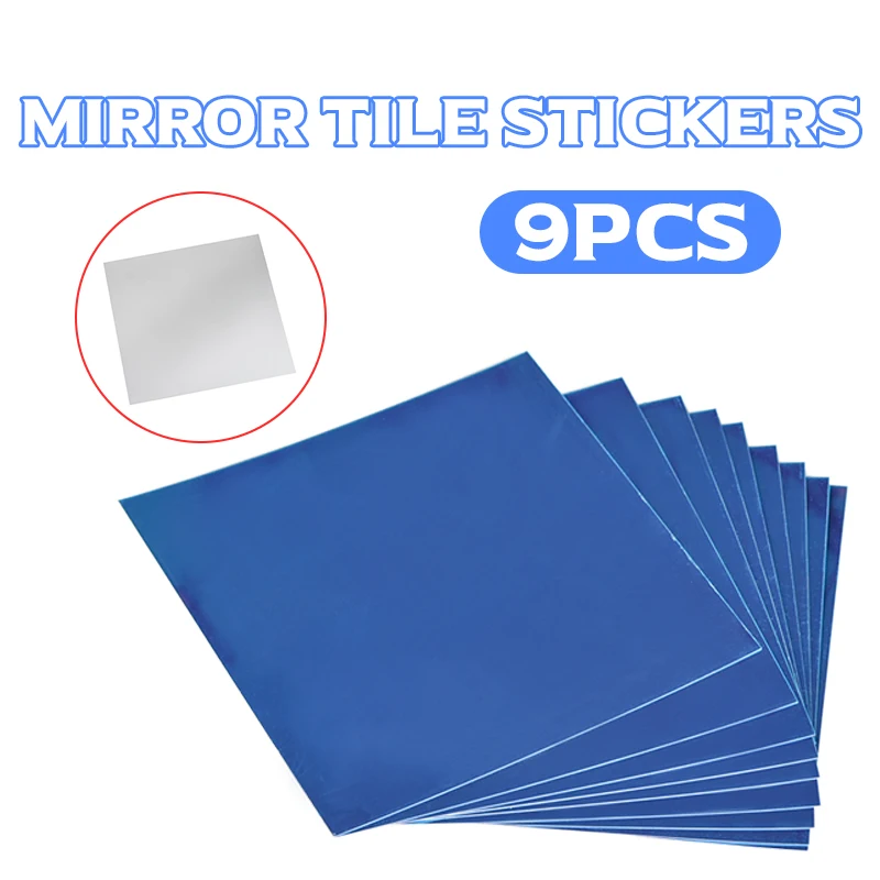 

6pcs 15 X15cm Mirror Wall Stickers Decal Self-adhesive Tiles Furniture Films for Home Bathroom Decor Mirror Foil Wall Stickers