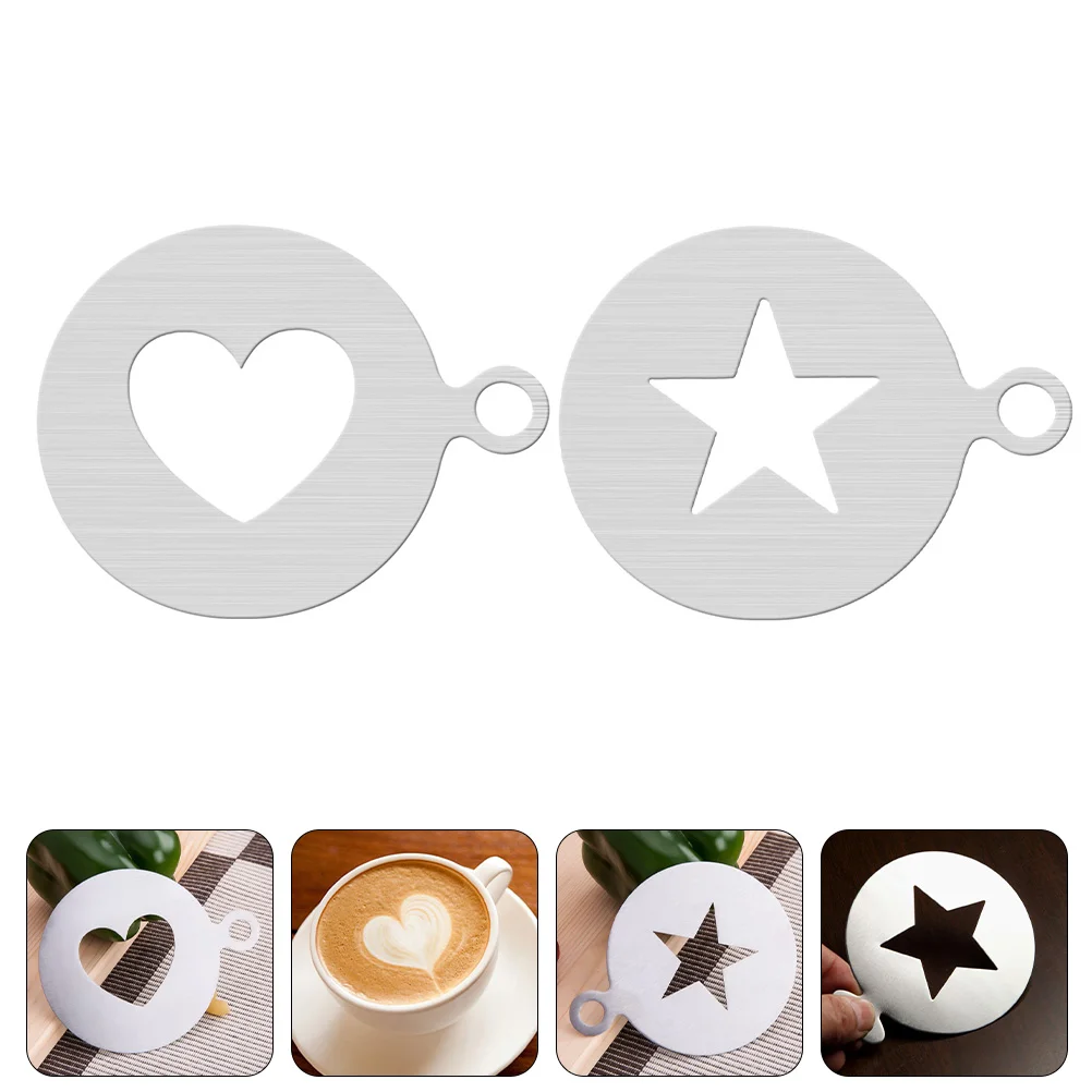

Coffee Stencils Stencil Templateslatte Cake Cappuccino Template Decoratingmetal Steel Stainless Tool Spray Diychocolate Garland