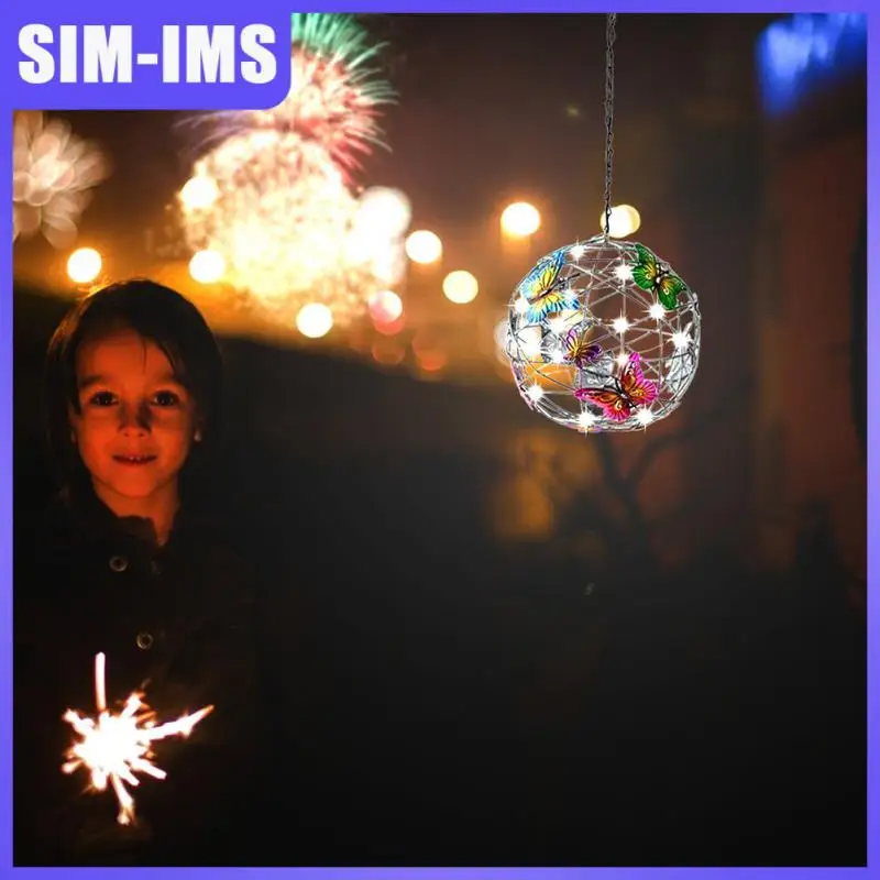 

Weaving Mesh Solar Garden Light Waterproof Hanging Lamp Butterfly Pendant Outdoor Landscape Butterfly Round Ball Light Pathway