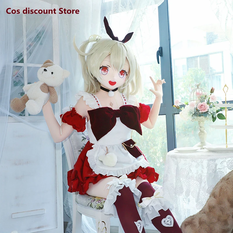

Genshin Impact Klee Cosplay Costume Maid Halloween Activity Party Role Play Clothing Sizes S-XXXL NEW