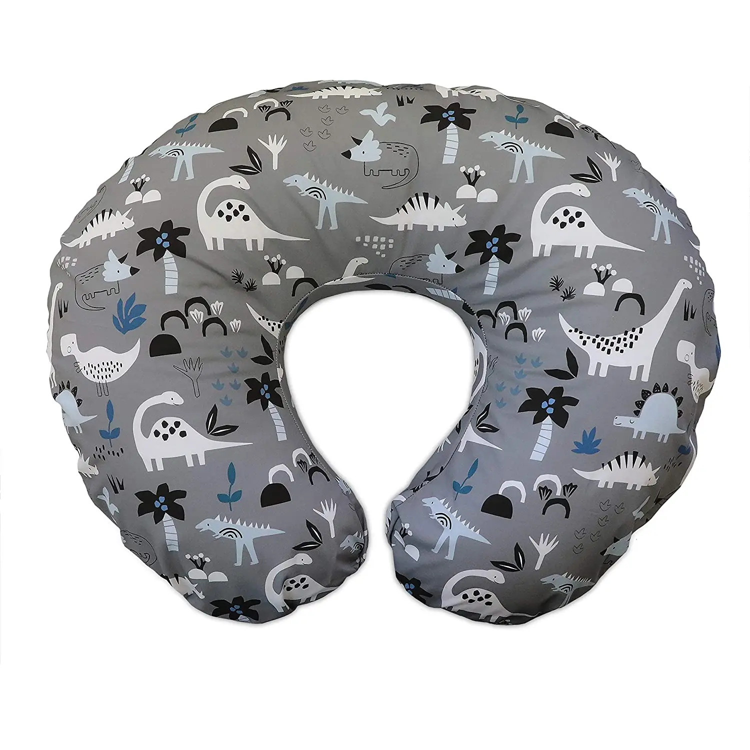 

Boppy Nursing Pillow and Positioner-Original | Gray Dinosaurs with White, Black and Blue | Breastfeeding, Bottle Feeding, Baby