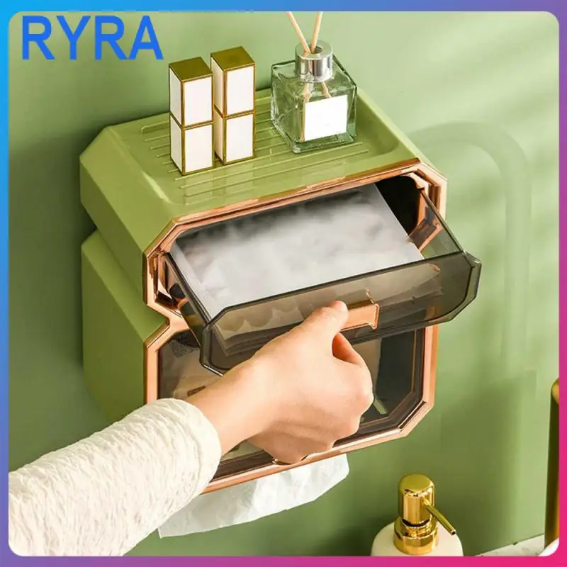 

Многофункциональная коробка для хранения салфеток, Настенная коробка для бумажных полотенец, Женская Роскошная Водонепроницаемая коробка...