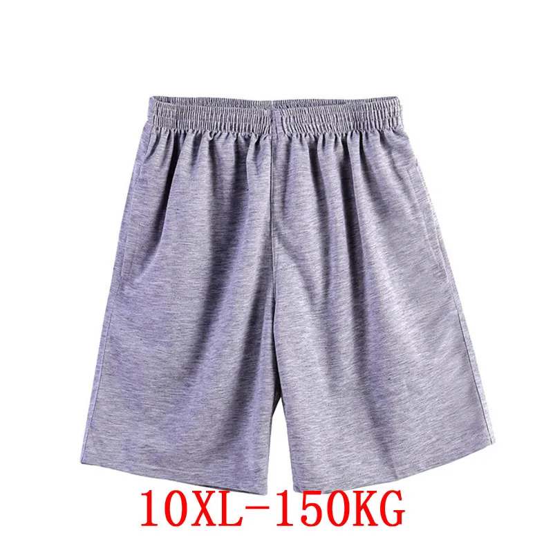 

Large Summer Men Cotton Shorts Soprts 6XL 8XL 10XL Big Sales Cheap Comfortable Breathable Soft Loose Shorts 150KG Gray