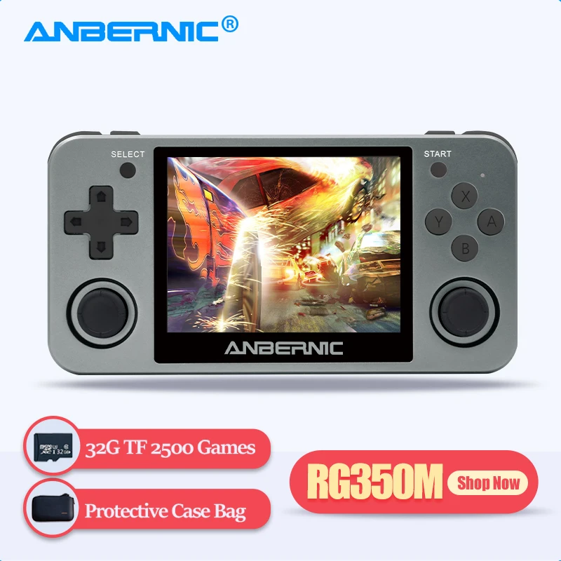 Карманная игровая консоль ANBERNIC RG350M 64 бит 3,5 дюйма IPS экран открывающаяся операционная система Linux Tony HDMI-Совместимость 2500 игр для PS1 CPS1 Карманная игровая консоль ANBERNIC RG350M 64 бит 3,5 дюйма IPS экран открывающаяся операционная система Linux Tony HDMI-Совместимость 2500 игр для PS1 CPS1
