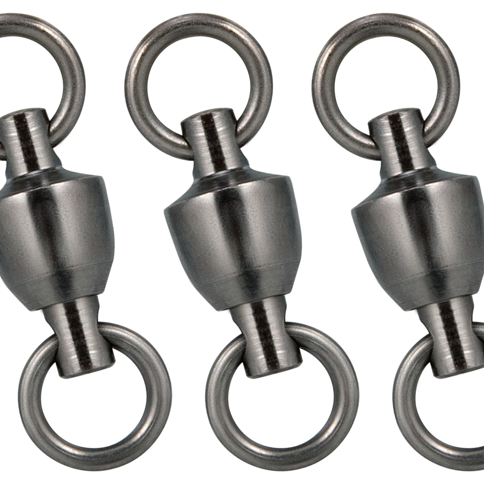 

50pcs Fishing Swivel Saltwater Heavy Duty Solid Ring Stainless Steel With Ball Bearing Rolling Sea Fishing Hook Lure Connector