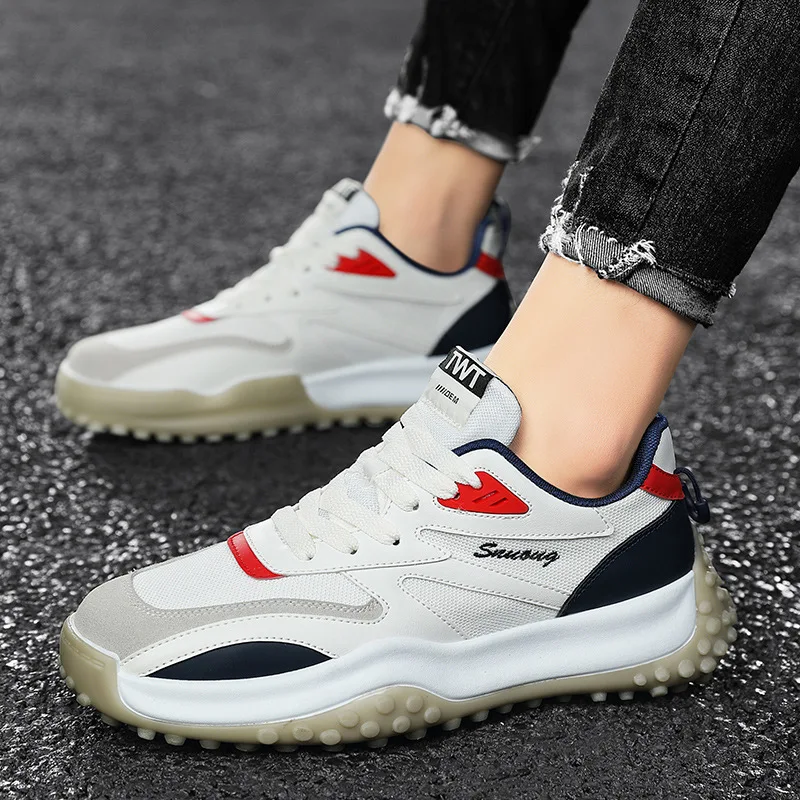 2022 Men's Sneakers shoes Fashion Korean Version Breathable Flying Woven Running Sports Shoes for Men Wholesale