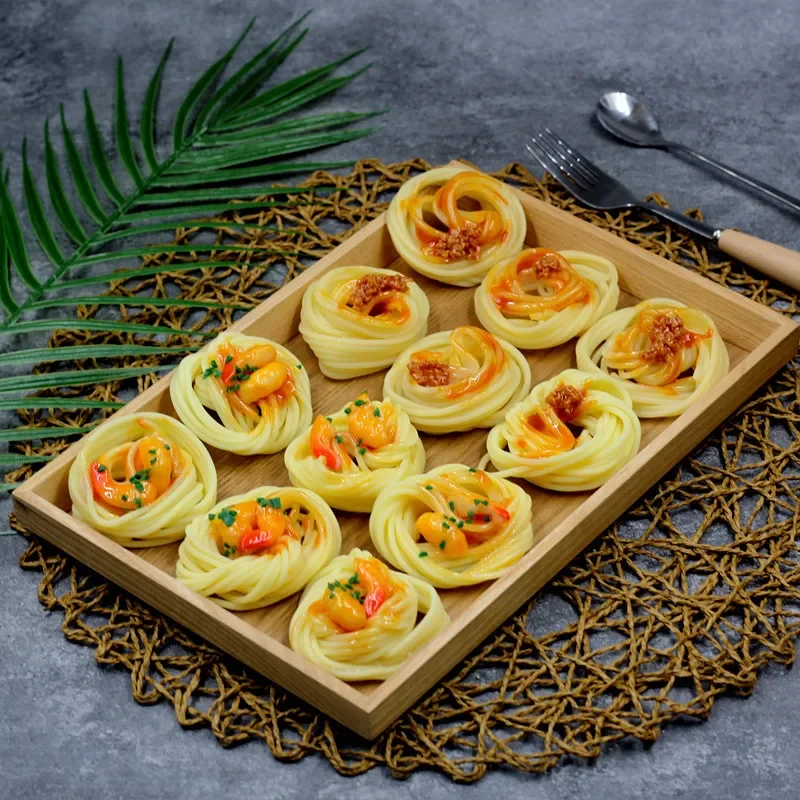 Моделирование лапши искусственная еда креветки макароны модель кухонный