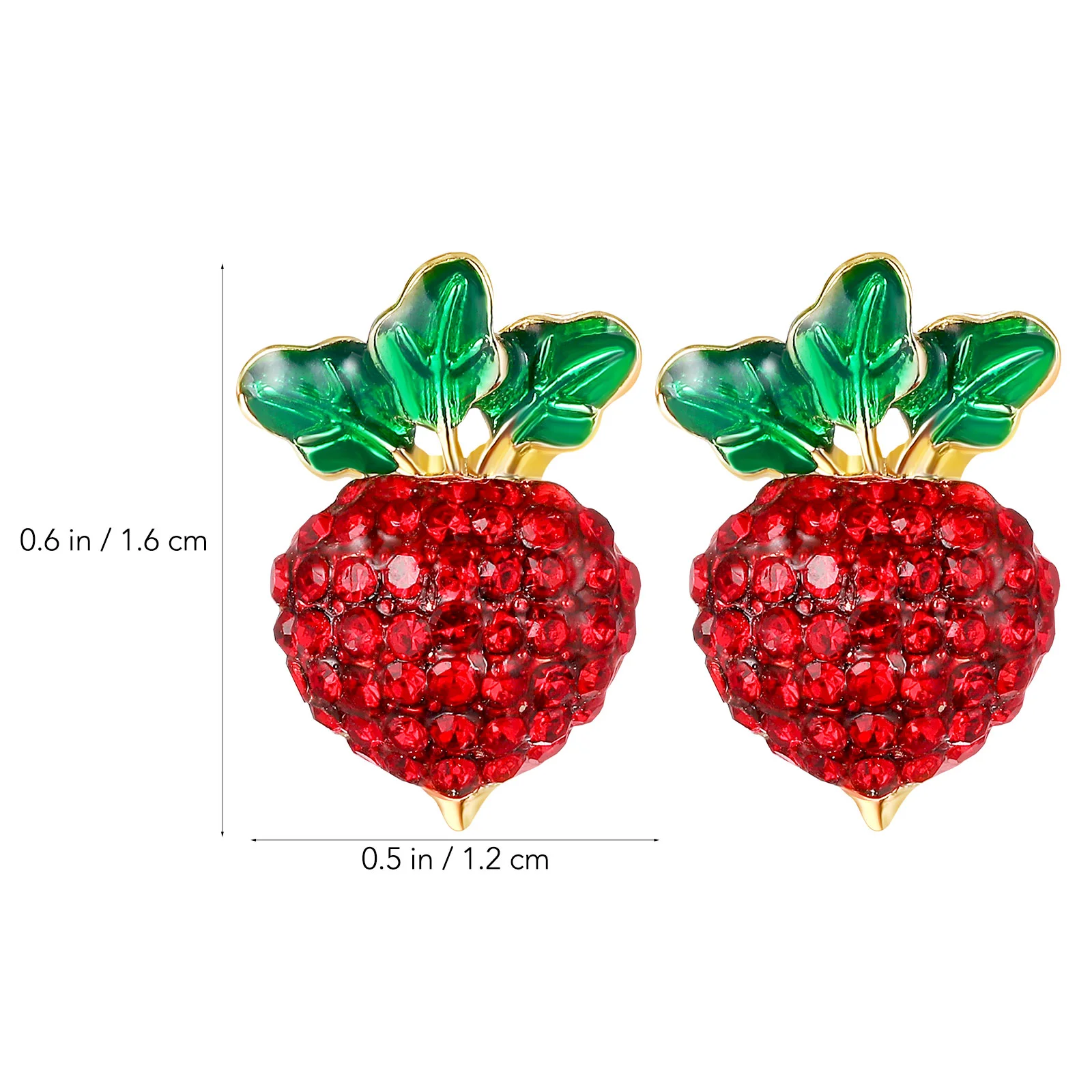 Висячие серьги-гвоздики с морковью женские ювелирные изделия аксессуар редисом