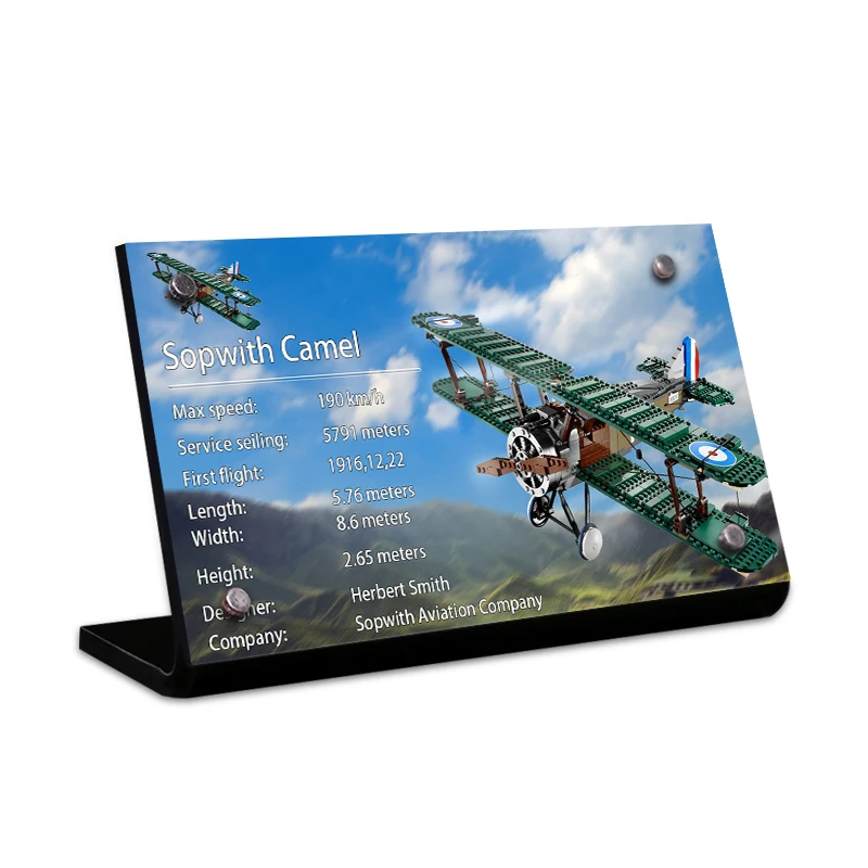 

Acrylic Display Stand Brand For Sopwith Camel 10226 Building Blocks Toys