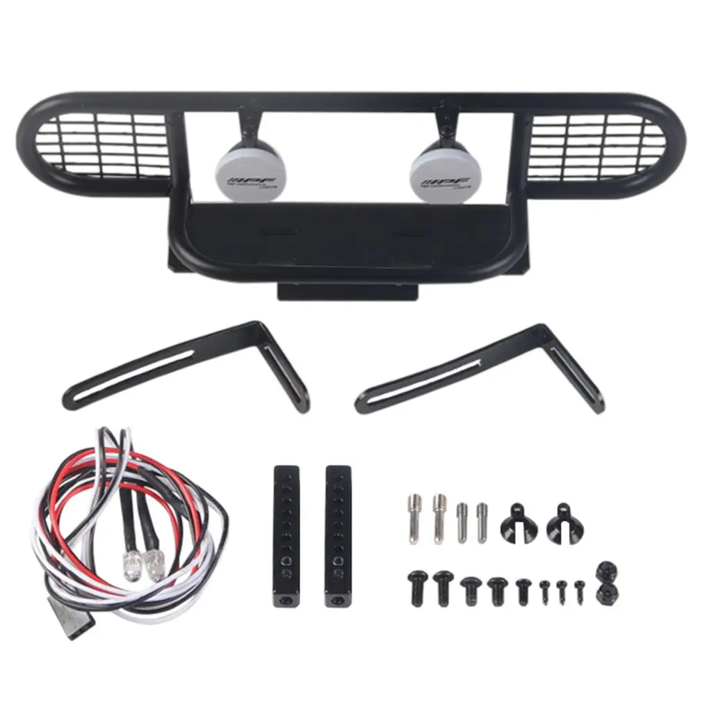 

Металлический передний бампер верблюжья чашка с абажуром анти-столкновение бар для RC 1/10 D90 D110 скалолазания автомобиля аксессуары Запчасти