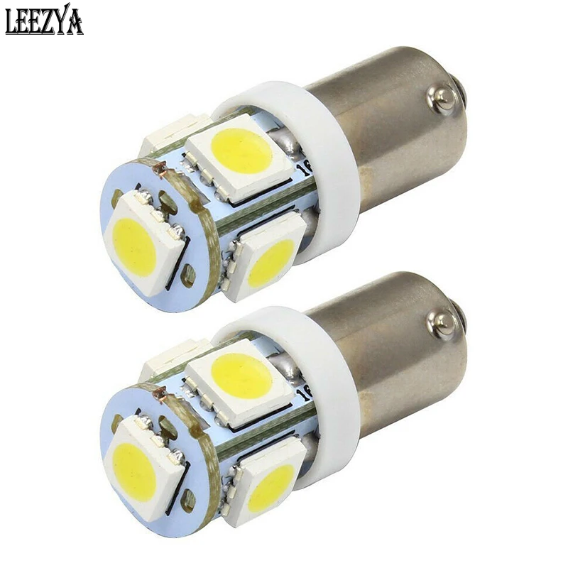 

100 Pcs BA9S LED Bulb 5050 5 SMD H6W T11 T4W Car Interior Reading Dash Lamp Turn Signal Side Marker License Plate Tail Light 12V