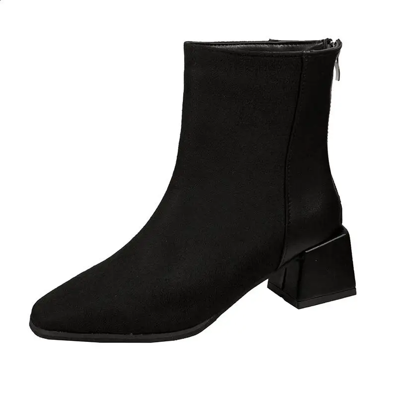 Обувь женские резиновые сапоги ботинки на молнии сзади женская зимняя обувь