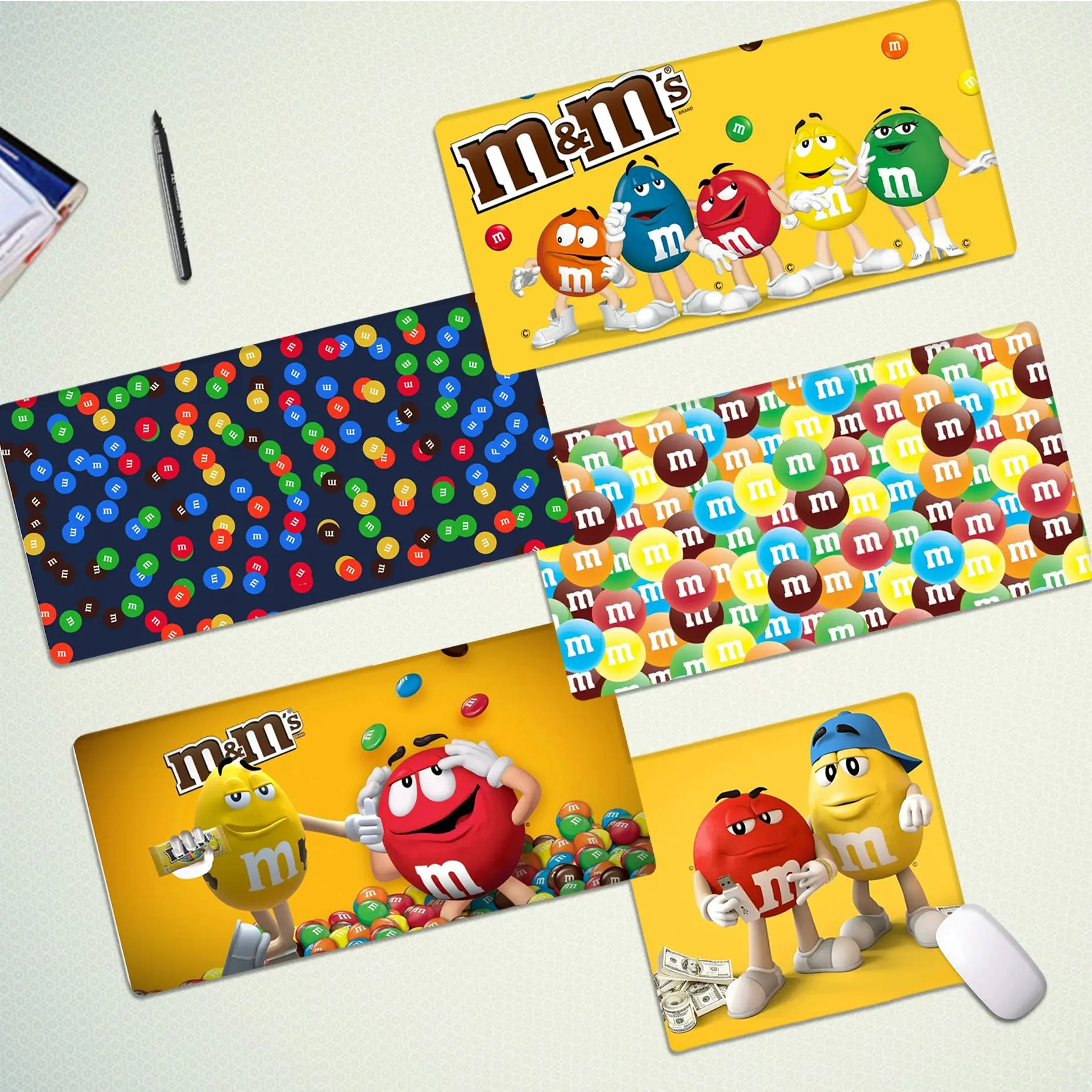 

M-M&M's C-Chocolate Nutella Bottle Mousepad Cute Silicone large/small Pad to Mouse pad Game Size for Game Keyboard Pad