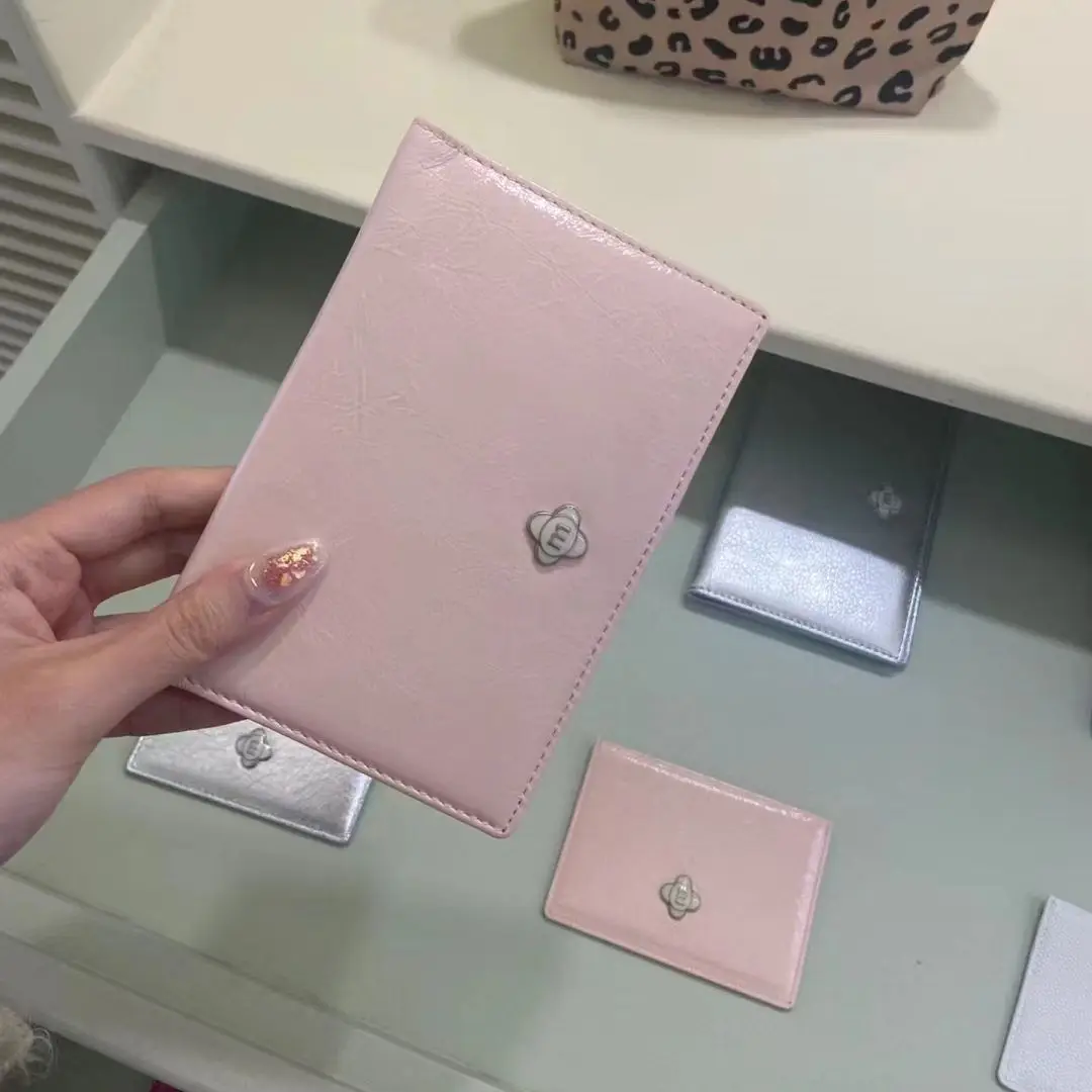 

FIRMRANCH Korean Niche Brand Mini Caviar Card Bag Passport Holder High-Quality Oil Wax Cowhide Wallet Women's Pink Trend Purse