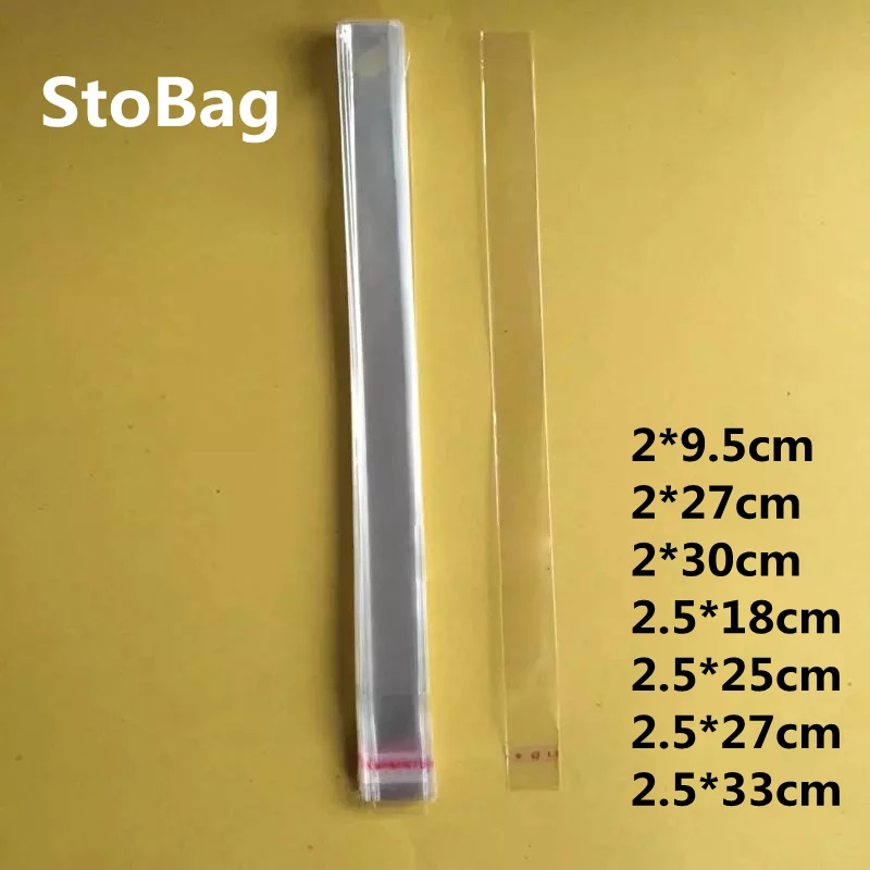 StoBag 1000 шт 2 см 7 проводов уплотненные прозрачные самоклеющиеся закрывающиеся подарочные ОПП пакеты упаковка карты маленькая ручка пластиковый пакет