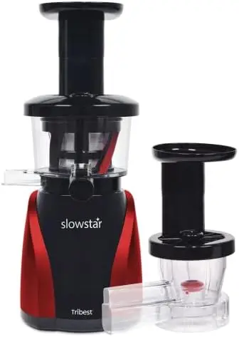 

SW-2000 Vertical Masticating Cold Press Juicer & Juice Extractor with Mincer, Red