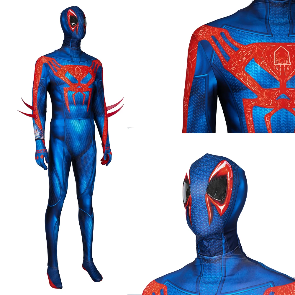 

Zentail Blue 2099 костюм паука Маскировка для косплея 3D цифровая печать костюм паука Комбинезон спандекс мужской косплей наряд с маской
