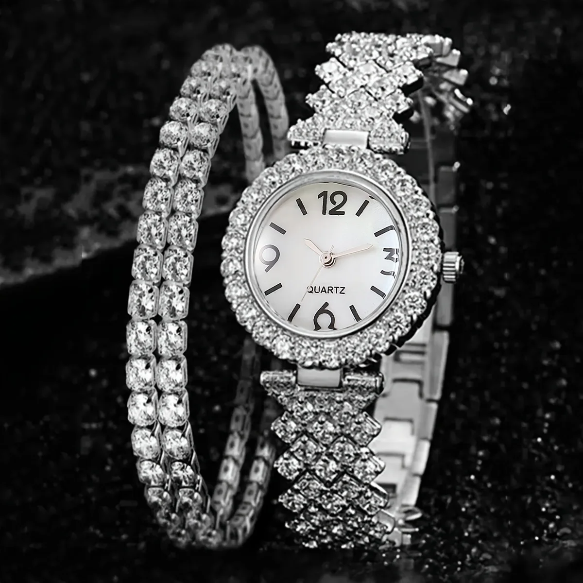 

Стразы металлические наручные часы, Классические винтажные часы с браслетом, женские часы в подарок, 3 шт.