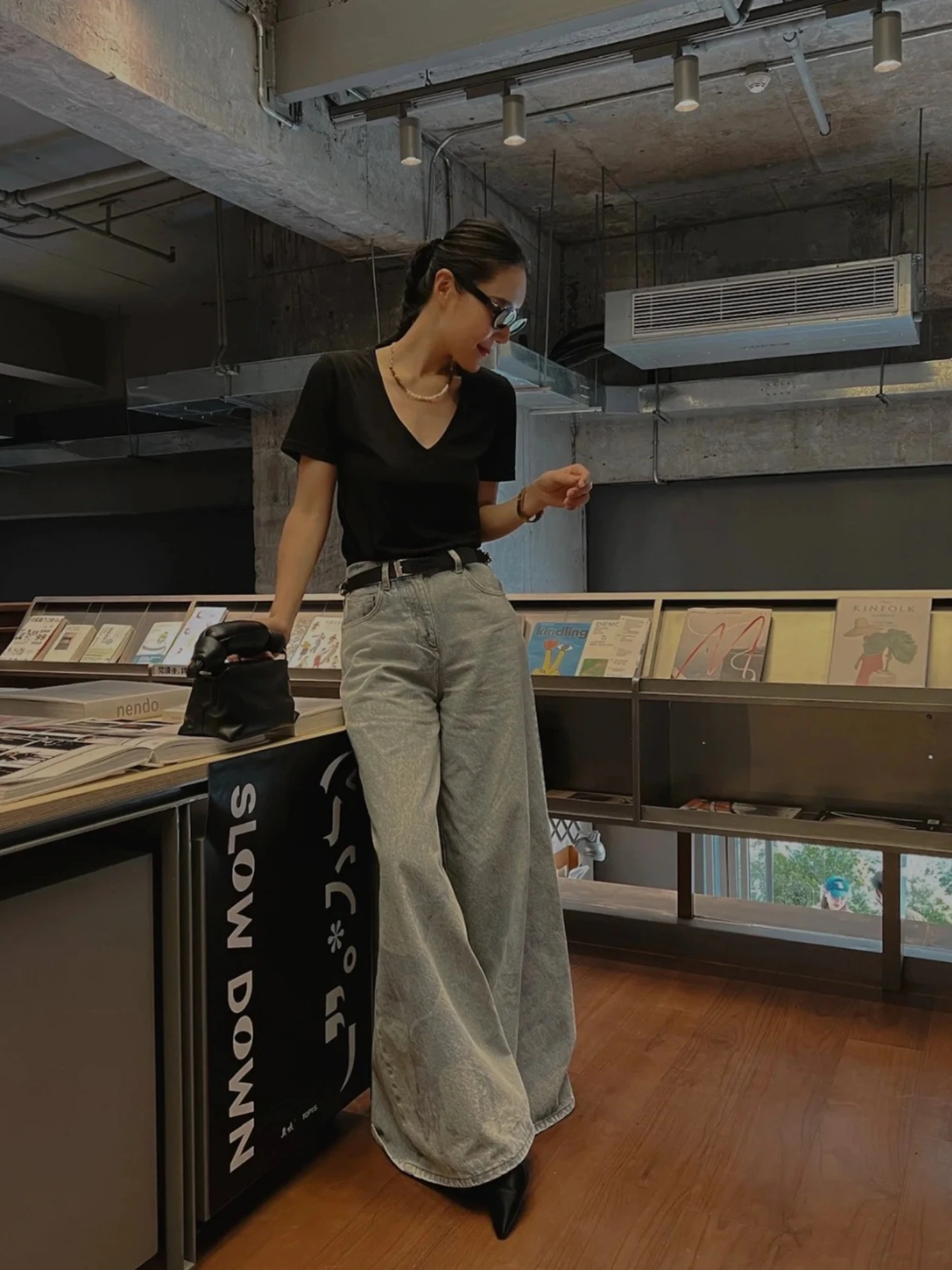 

2022 New Summer Top Quality Denim Cotton Blue Deer Lion Tie Dye Printing Wide Legs Pants