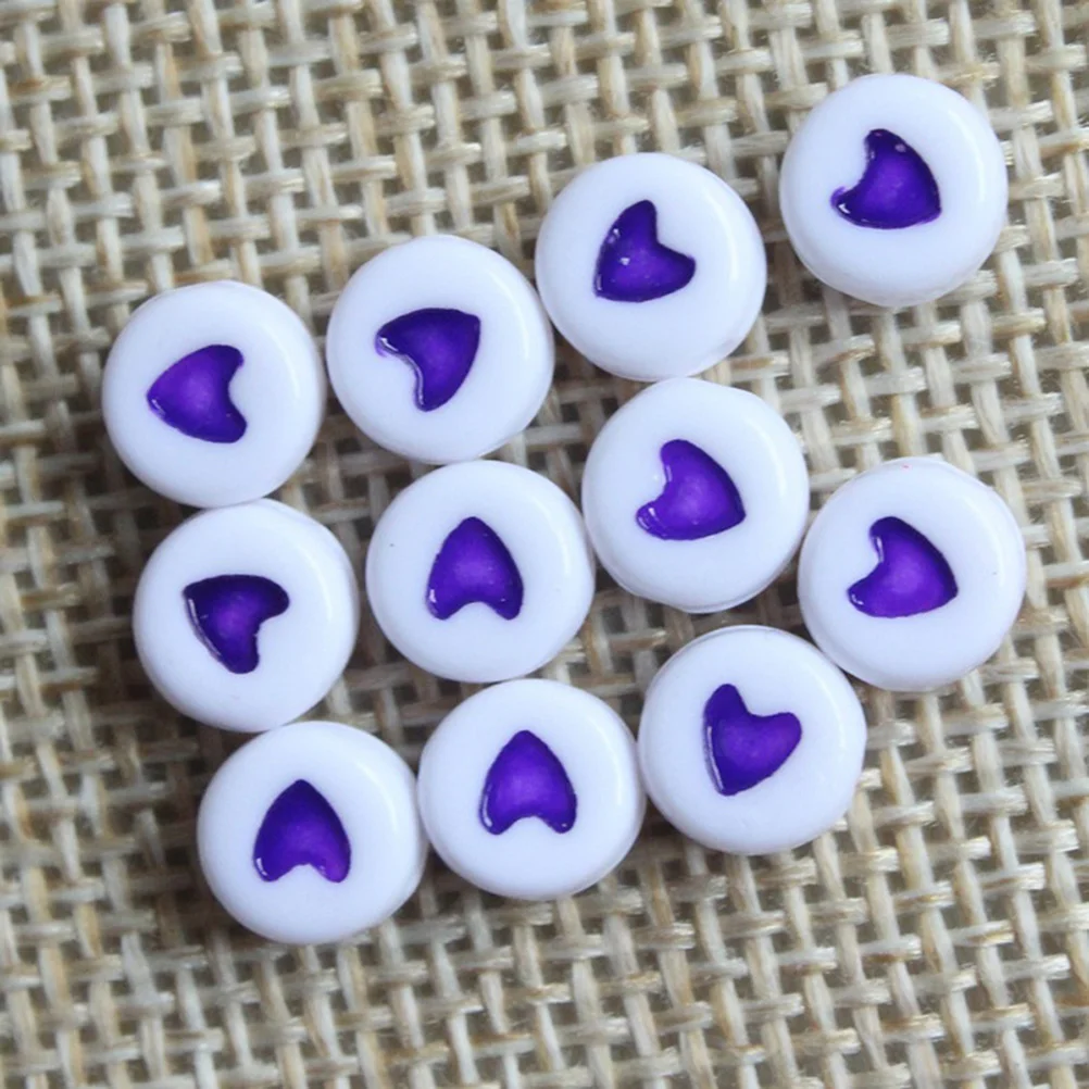 100 шт. акриловые бусины в форме сердца ремесленные наборы для изготовления