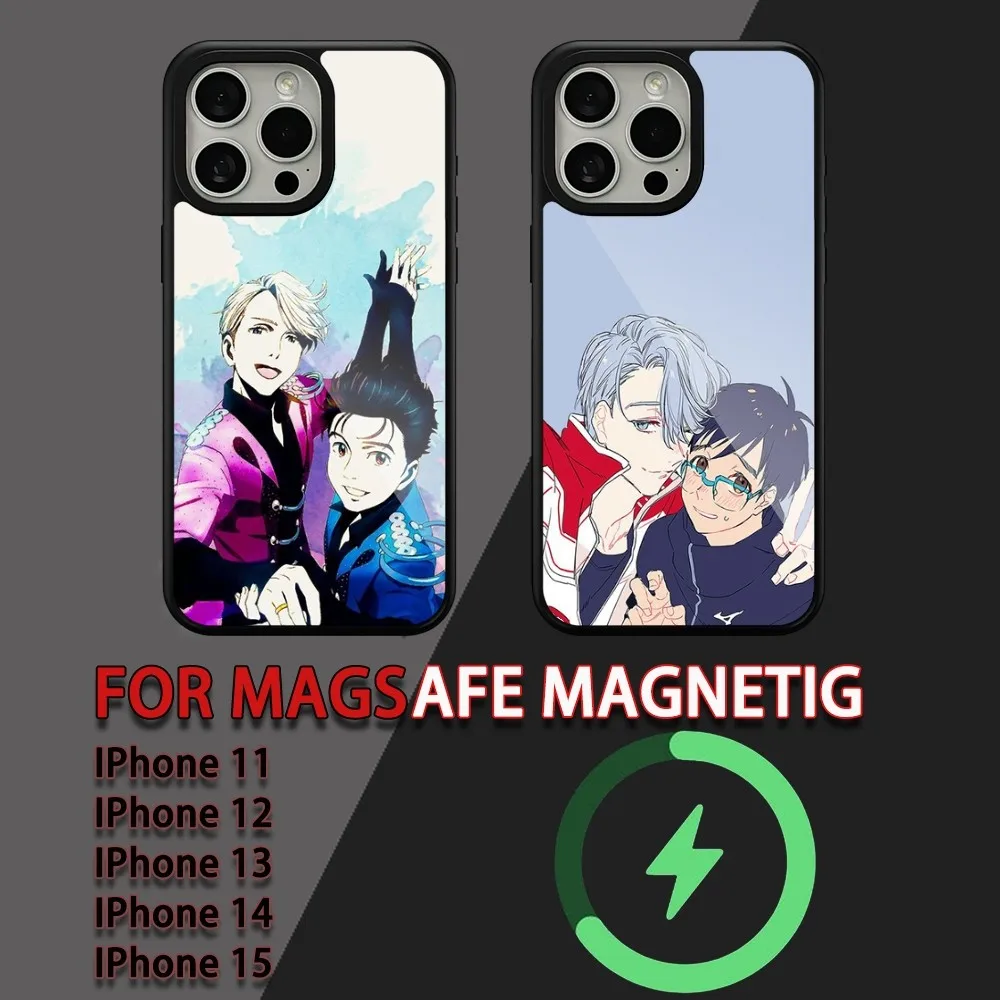 Yuri на lce чехол для телефона iPhone 15 14 13 12 11 Pro Max Plus Magsafe Магнитный беспроводной