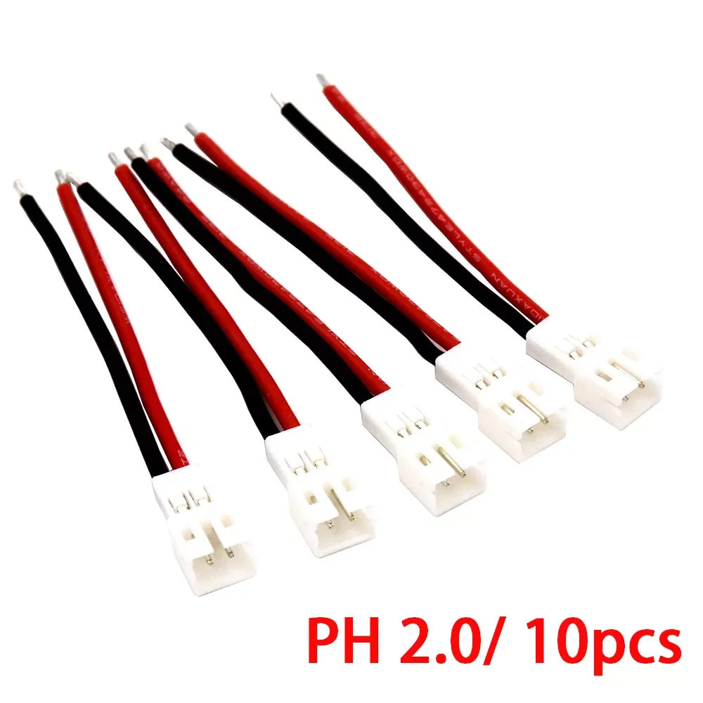 5cm 24AWG Tiny Whoop JST-PH 2.0 Female/ MAle Plug Silicone Cable for UR65 US65 UK65 Beta65 Micro FPV Drone Accessories