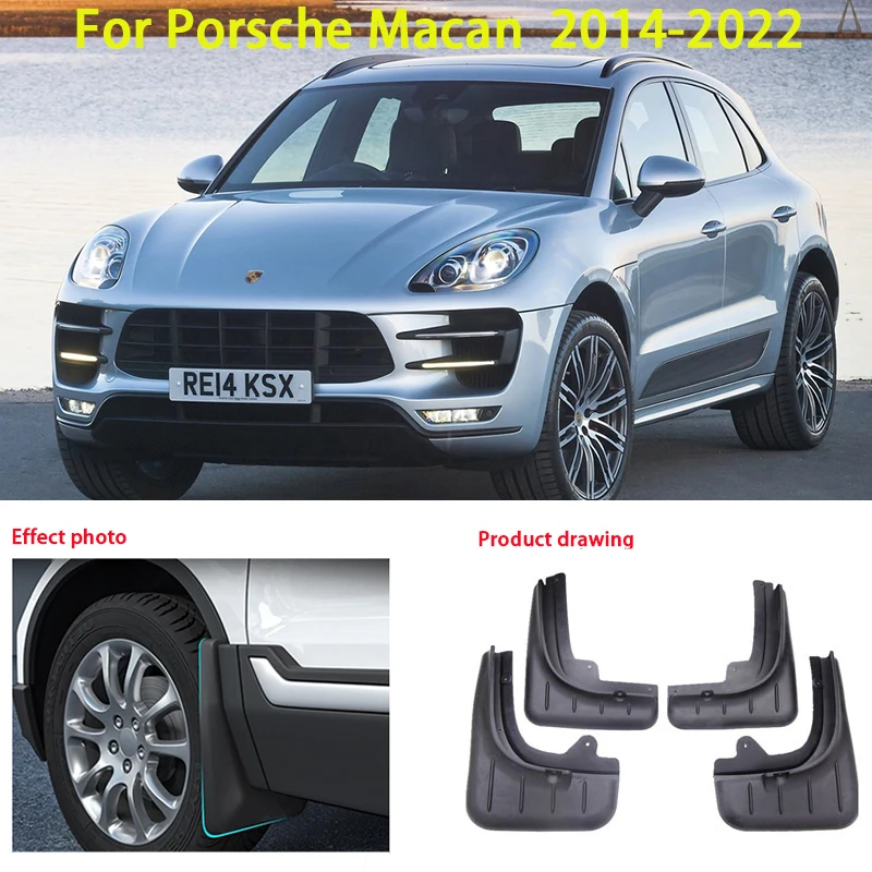 

Mudguards for Porsche Macan 2014-2022 Auto Mudflap Fender Mud Flaps Guard Splash Car Accessories
