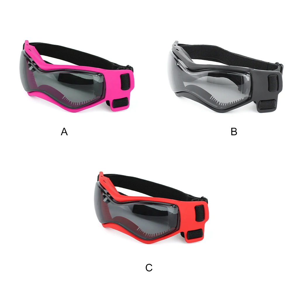 

1 Pair ABS Pet Glasses Sunproof Replacement Cute Solid Color Skiing Snowboarding Pets Animal Goggles Eyewear Pink