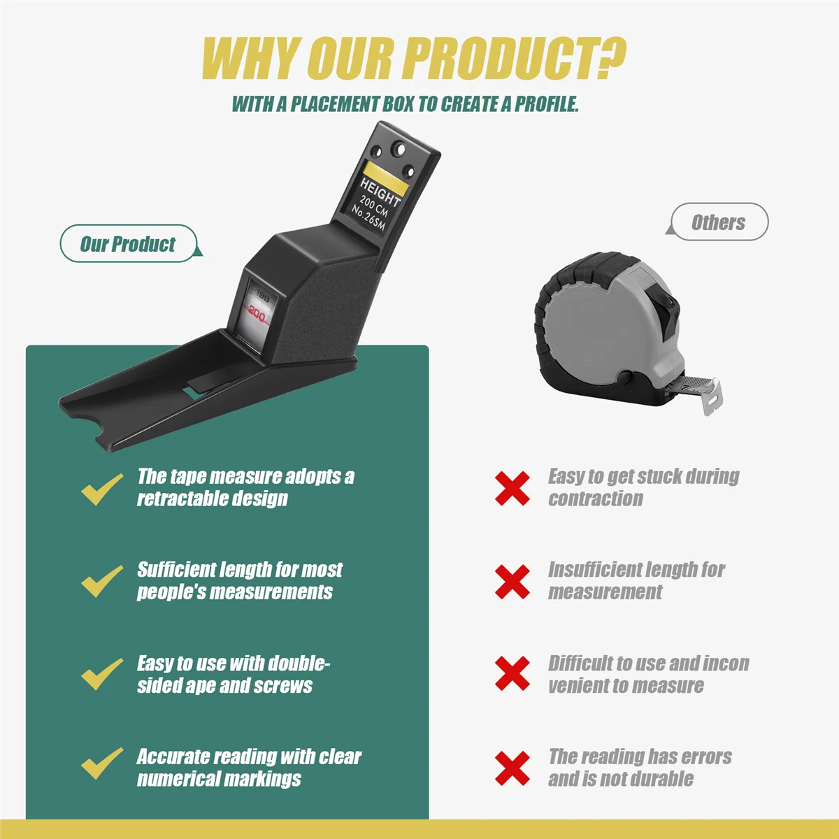 200 см стединометр черный настенный измеритель высоты линейка роста метрическая