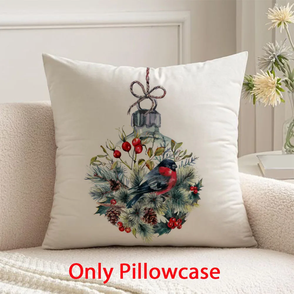 Рождественская наволочка из полиэстера 45x45