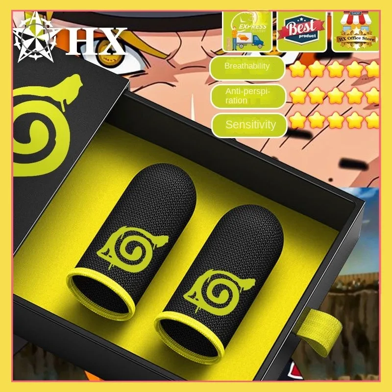 Слитный набор для пальцев Наруто из серебристого волокна мобильных игр защита от