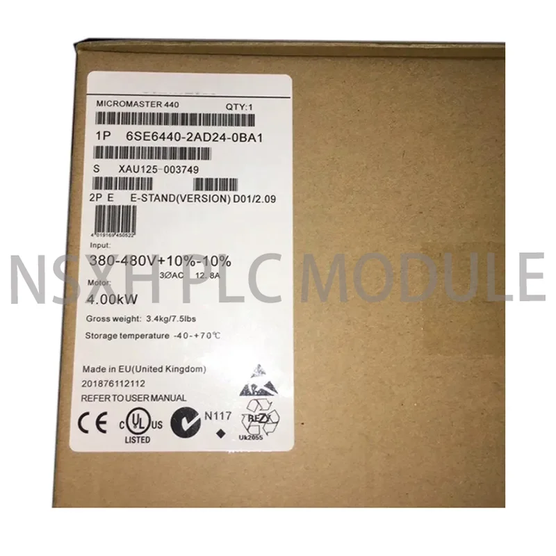 Новый контроллер 6SE6440-2AD24-0BA1 380-480 В 3AC 47-63 Гц 4 кВт