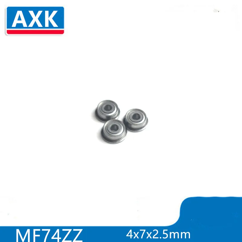 10pcs/Lot MF74ZZ  MF74 ZZ 4x7x2.5mm Miniature Flange Bearing Thin Wall Deep Groove Ball Radial Ball Bearing Brand New