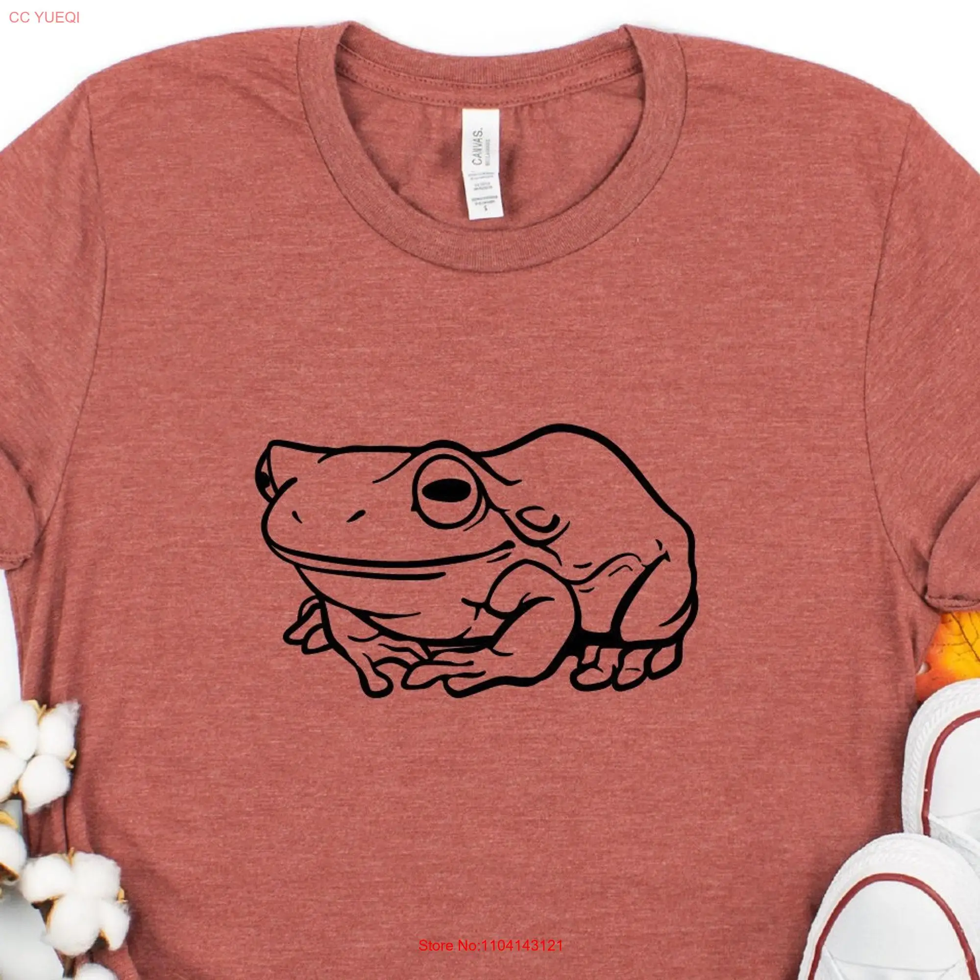 Футболка с забавными лягушками длинным или коротким рукавом