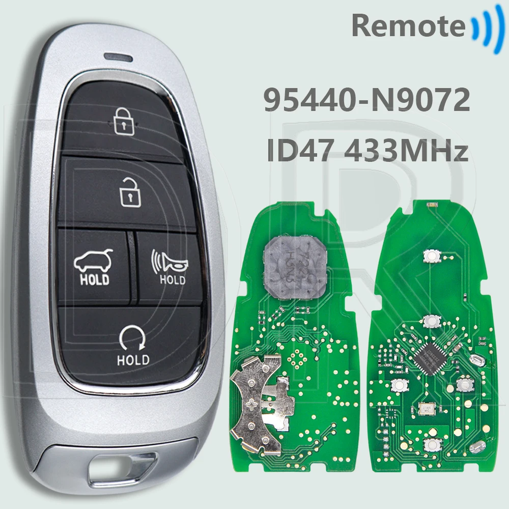 

DR 95440-N9010/N9022/N9030/N9032/N9040/N9042/N9052/N9072/N9080 ID47 Чип 433 МГц Автомобильный дистанционный ключ для Hyundai Tucson 2021-2024