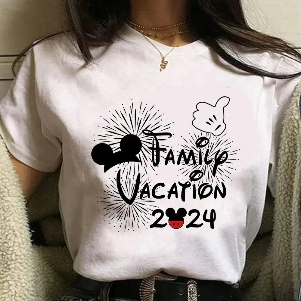 Новинка 2024 футболки Disney Trip Забавные с Микки и Минни детские рисунком папы мамы